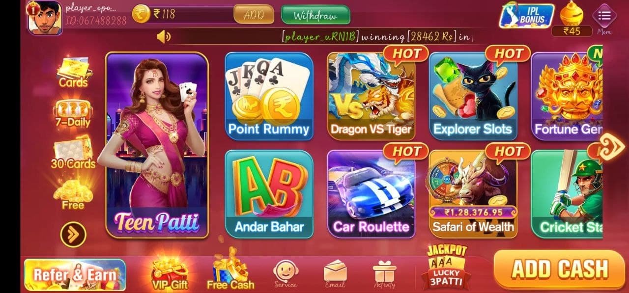 Teen Patti Gold multiplayer community lobby